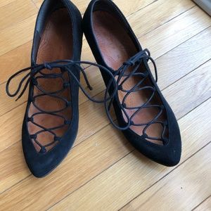 Chie Mihara Black Lace Up Pumps Size 39